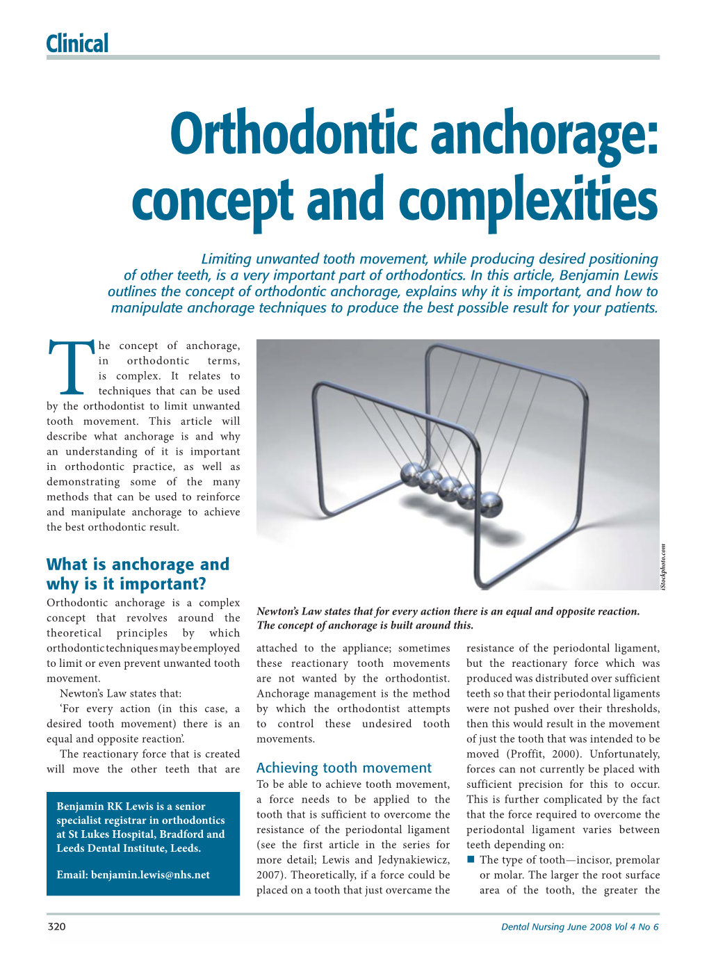 Orthodontic Anchorage: Concept and Complexities