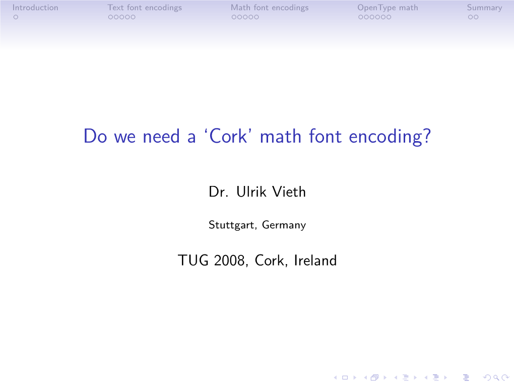 Cork' Math Font Encoding?