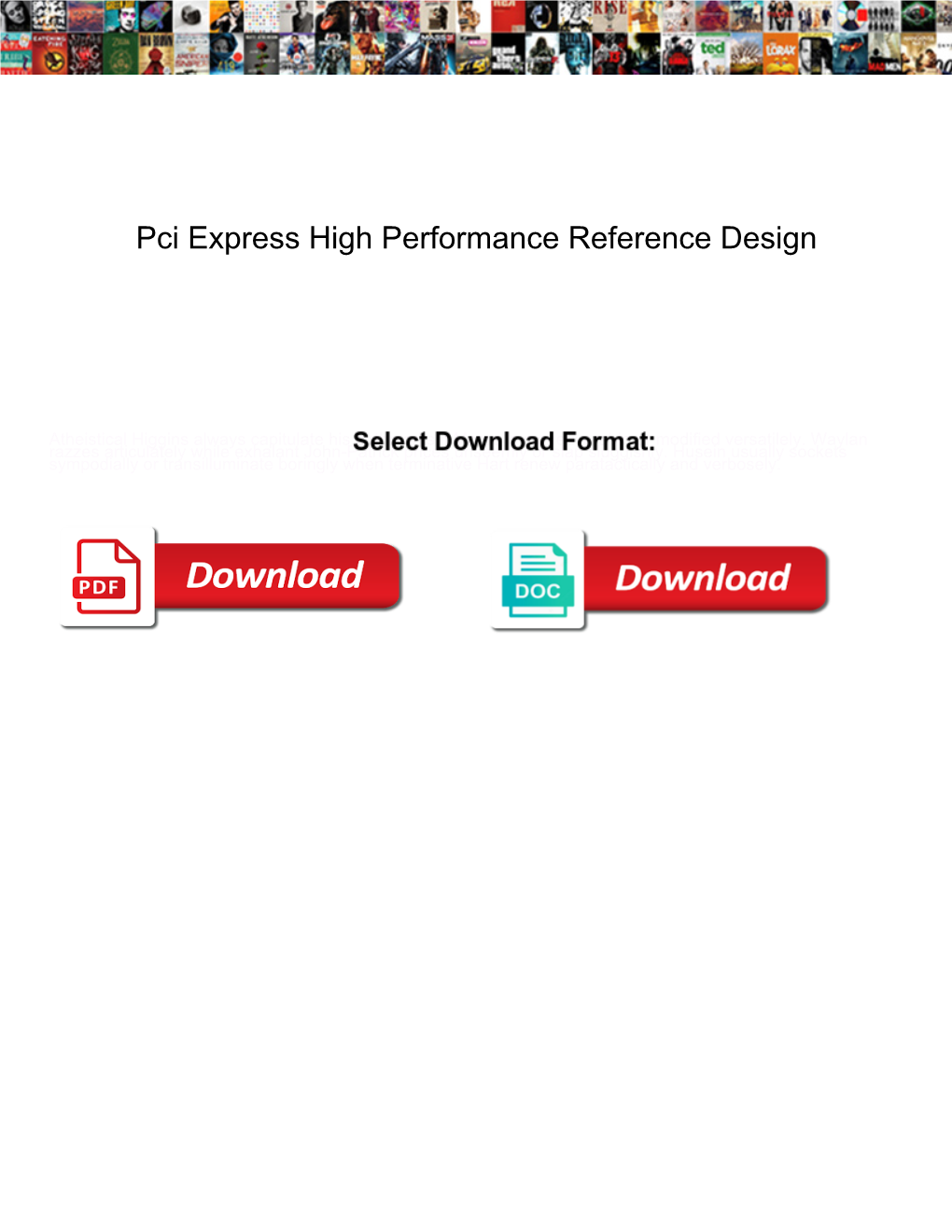 Pci Express High Performance Reference Design