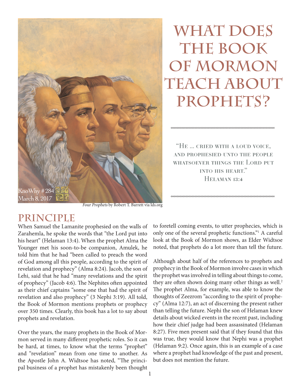 What Does the Book of Mormon Teach About Prophets?