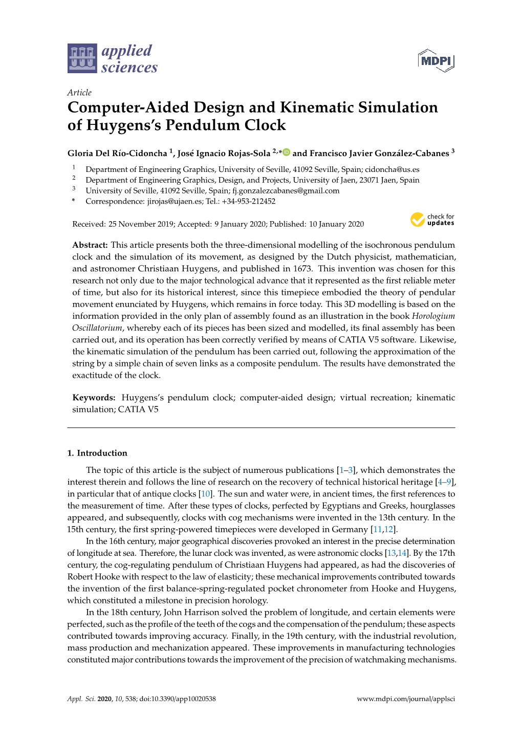 Computer-Aided Design and Kinematic Simulation of Huygens's