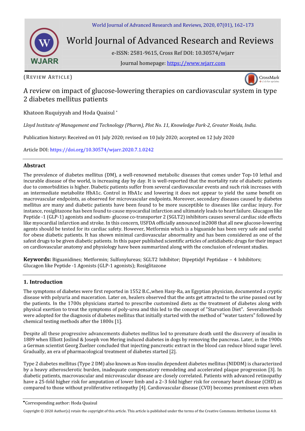 A Review on Impact of Glucose-Lowering Therapies on Cardiovascular System in Type 2 Diabetes Mellitus Patients