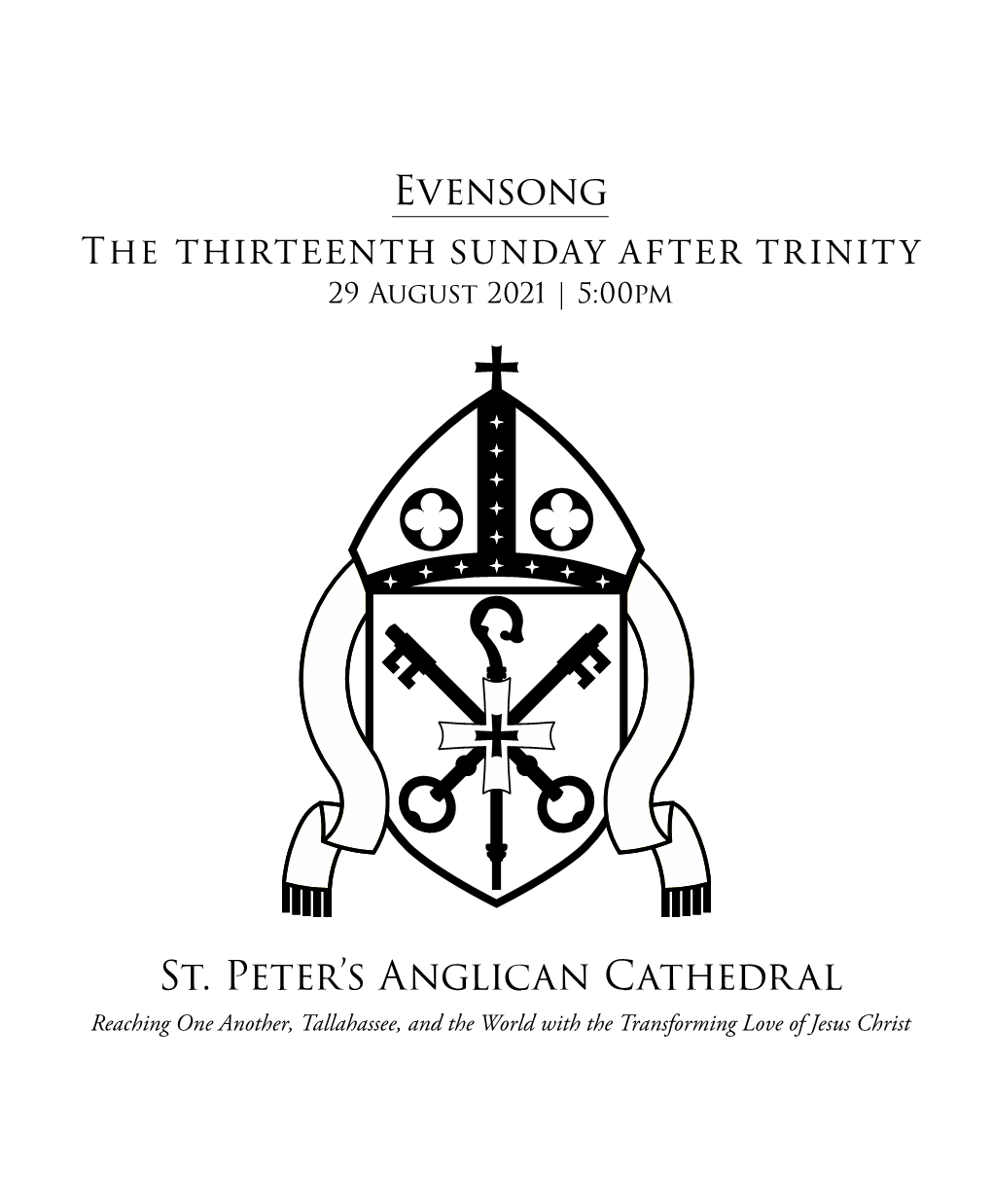 St. Peter's Anglican Cathedral Evensong