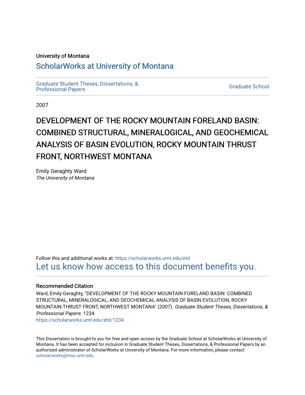 Development of the Rocky Mountain Foreland Basin: Combined Structural