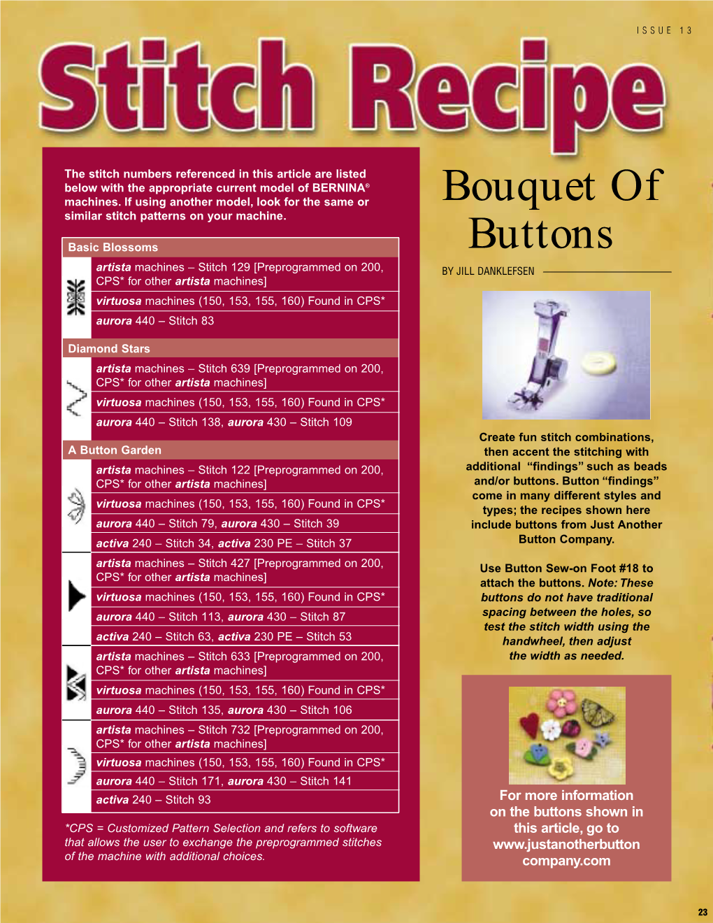 Stitch Recipes > Whimsical Stitches 1 Sewing Circles • Attach Circular Embroidery Attachment #83 to the Machine According to Instructions Included with It