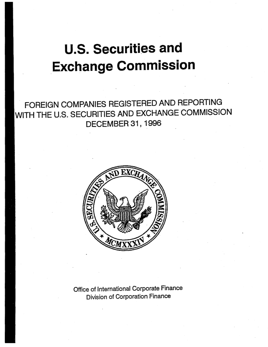 Foreign Private Issuers Lists, 1996