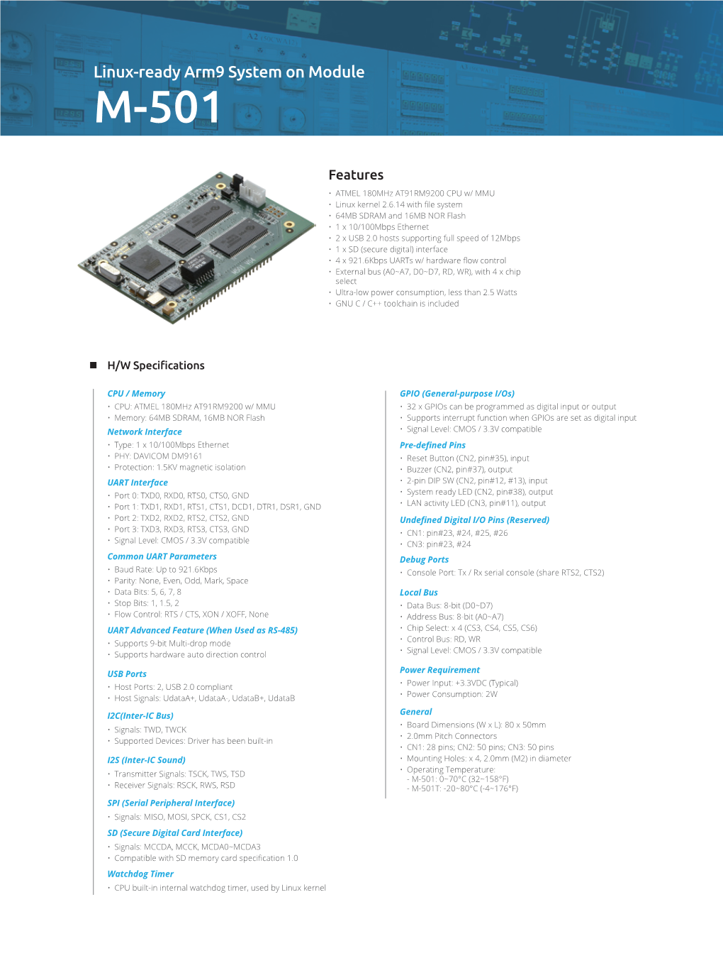 M-501 Datasheet.Pdf