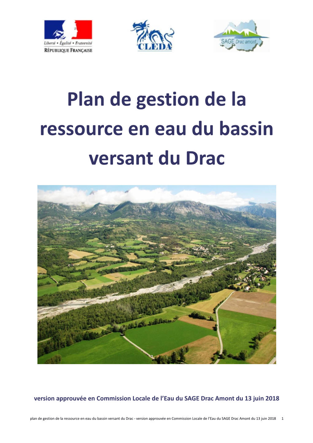 Plan De Gestion De La Ressource En Eau Du Bassin Versant Du Drac