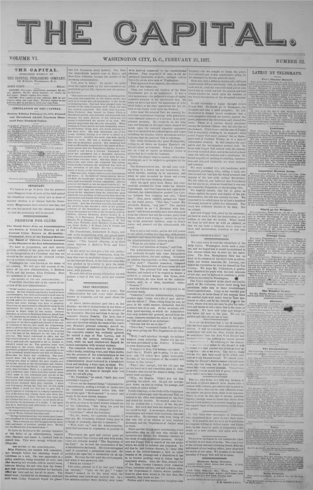Yölume Yi. Washington City, D. C., February 25,1877