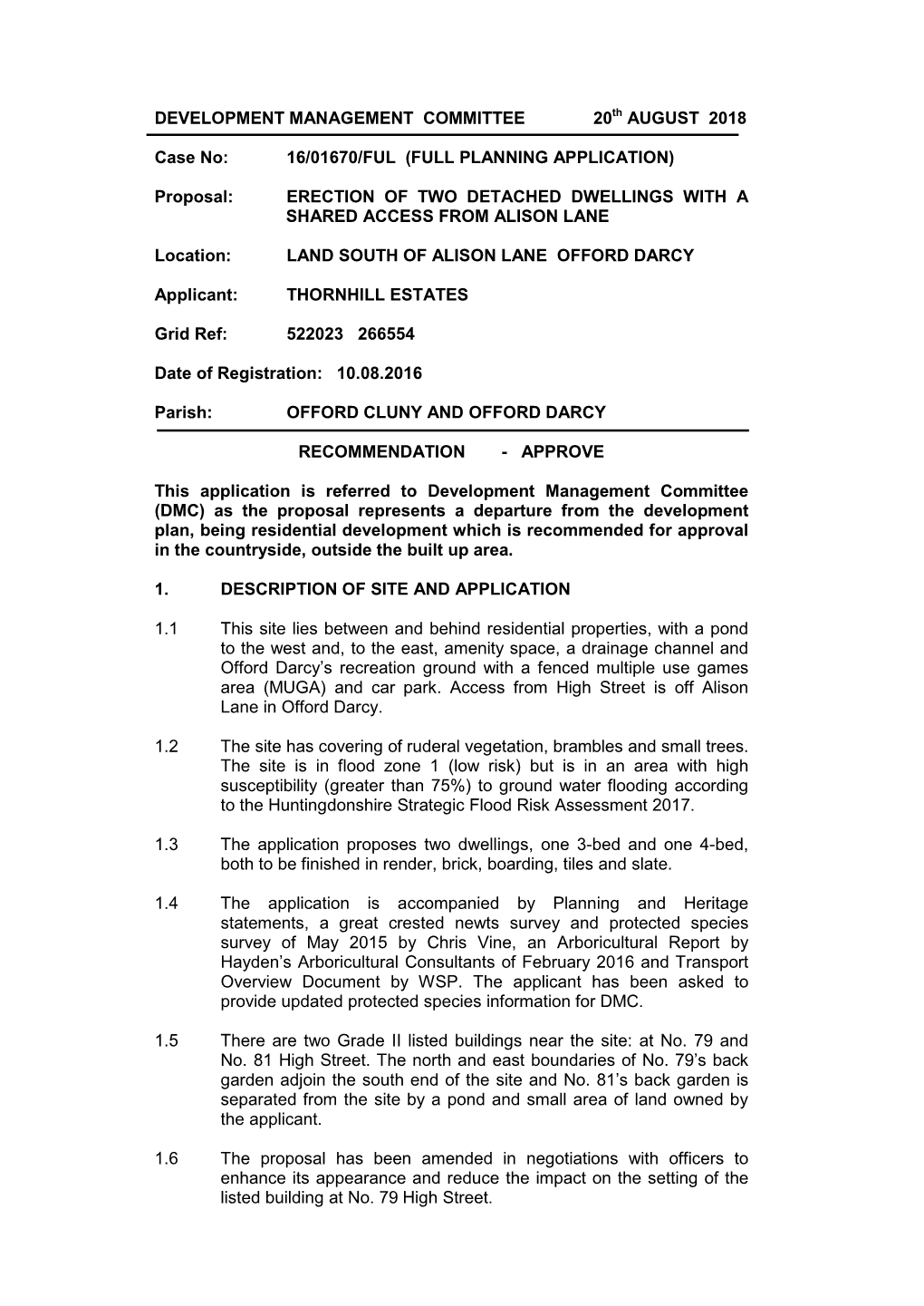 16/01670/Ful (Full Planning Application)