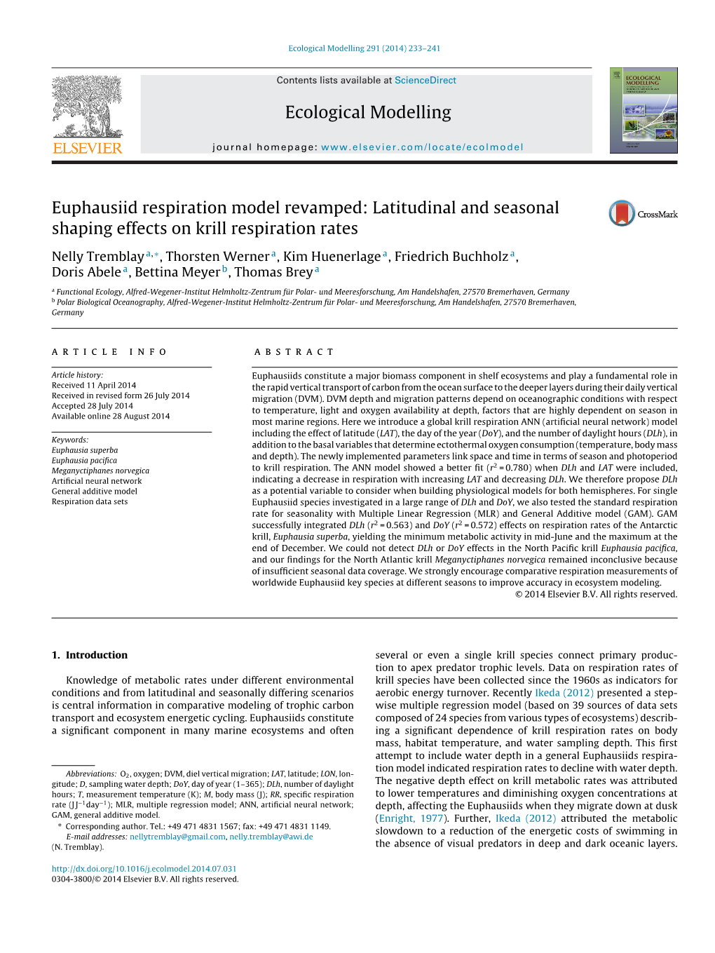 Latitudinal and Seasonal Shaping Effects on Krill Respiration Rates