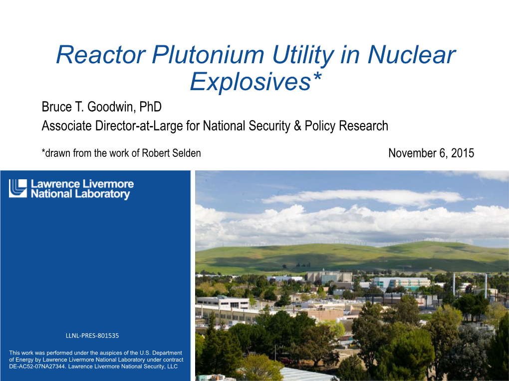 Reactor Plutonium and Nuclear Explosives