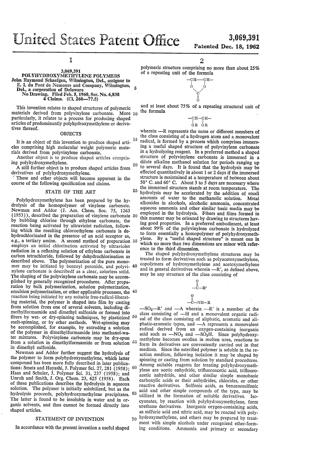 United States Patent Office Patented Dec