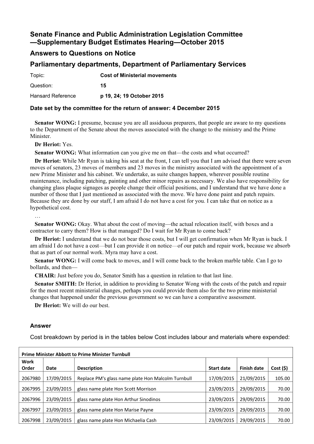 Senate Finance and Public Administration Legislation