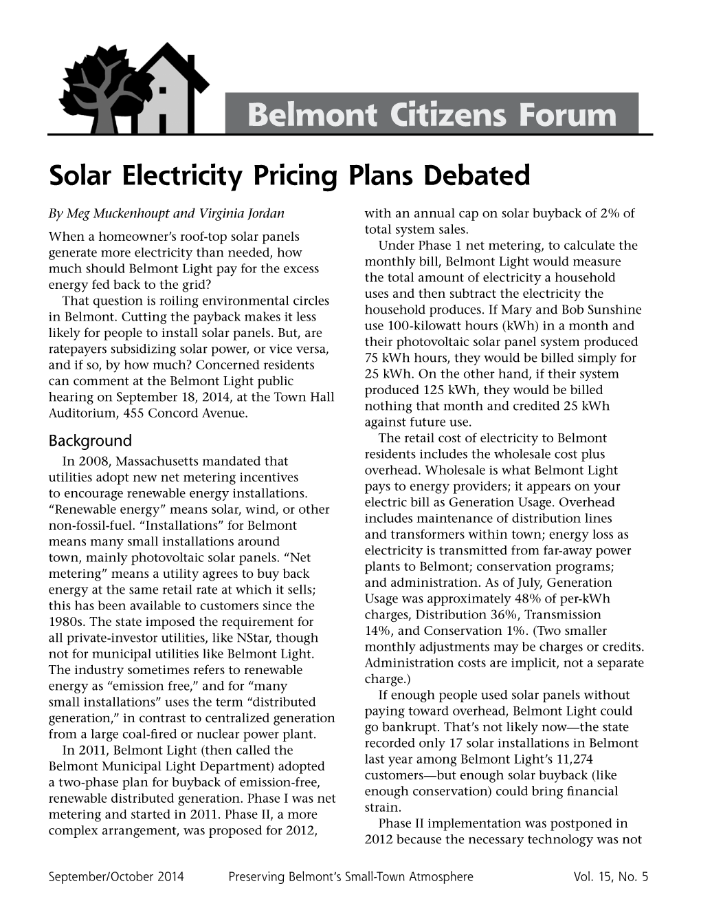 Solar Electricity Pricing Plans Debated