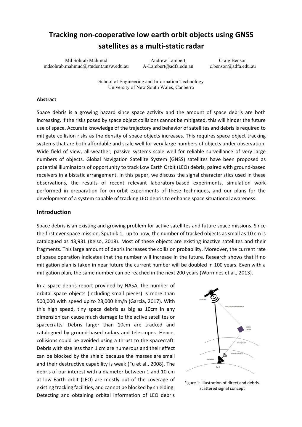 Tracking Non-Cooperative Low Earth Orbit Objects Using GNSS Satellites As a Multi-Static Radar