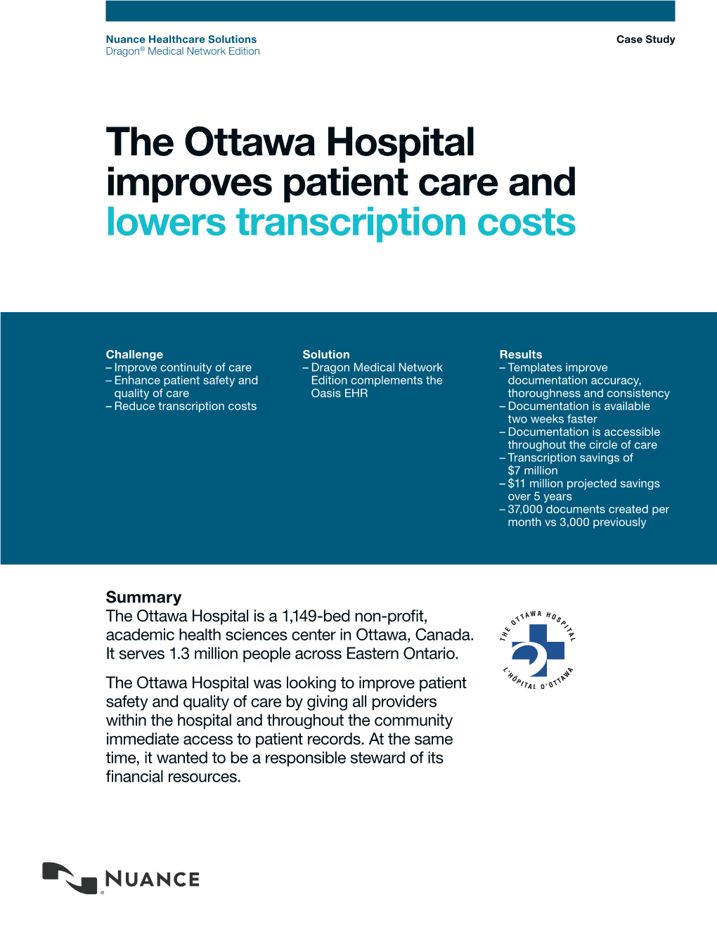 Ottawa Hospital Case Study