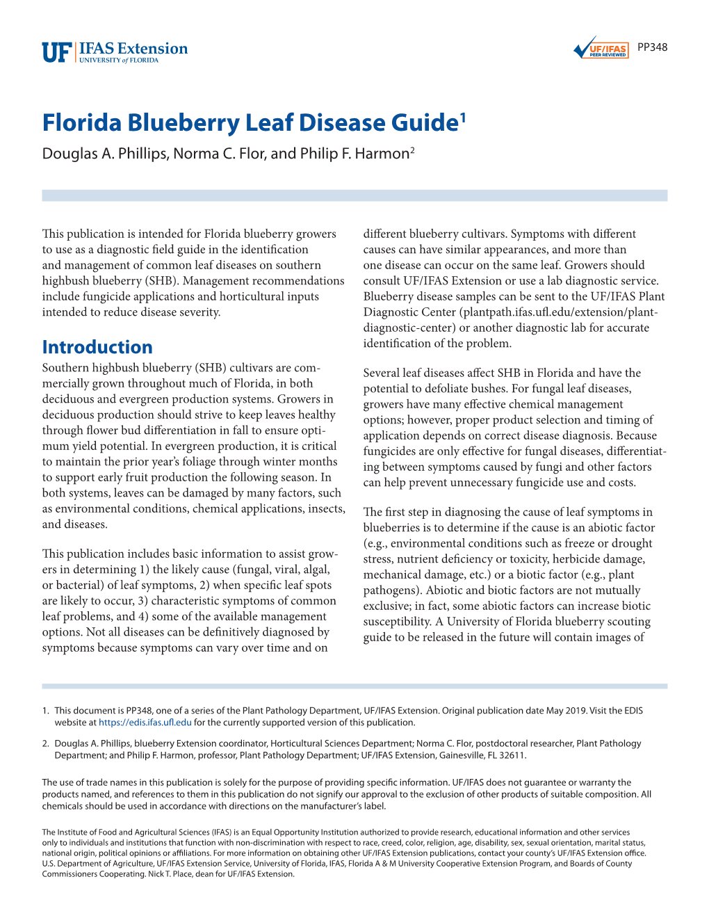 Florida Blueberry Leaf Disease Guide1 Douglas A