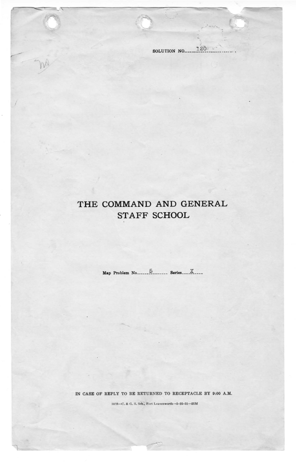 The Command and General Staff School