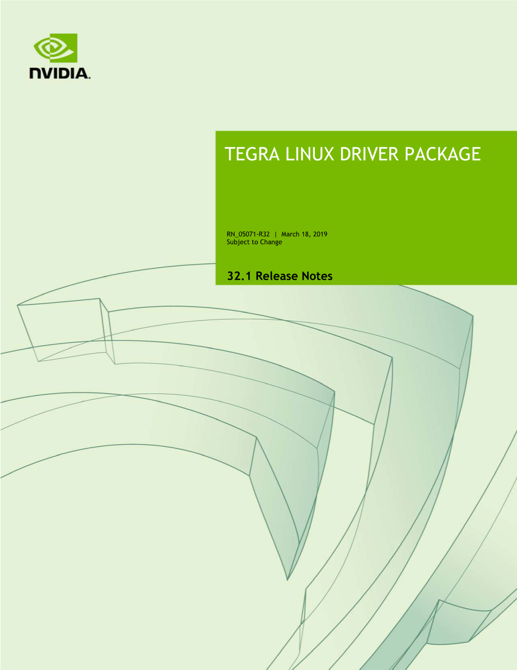 Tegra Linux Driver Package