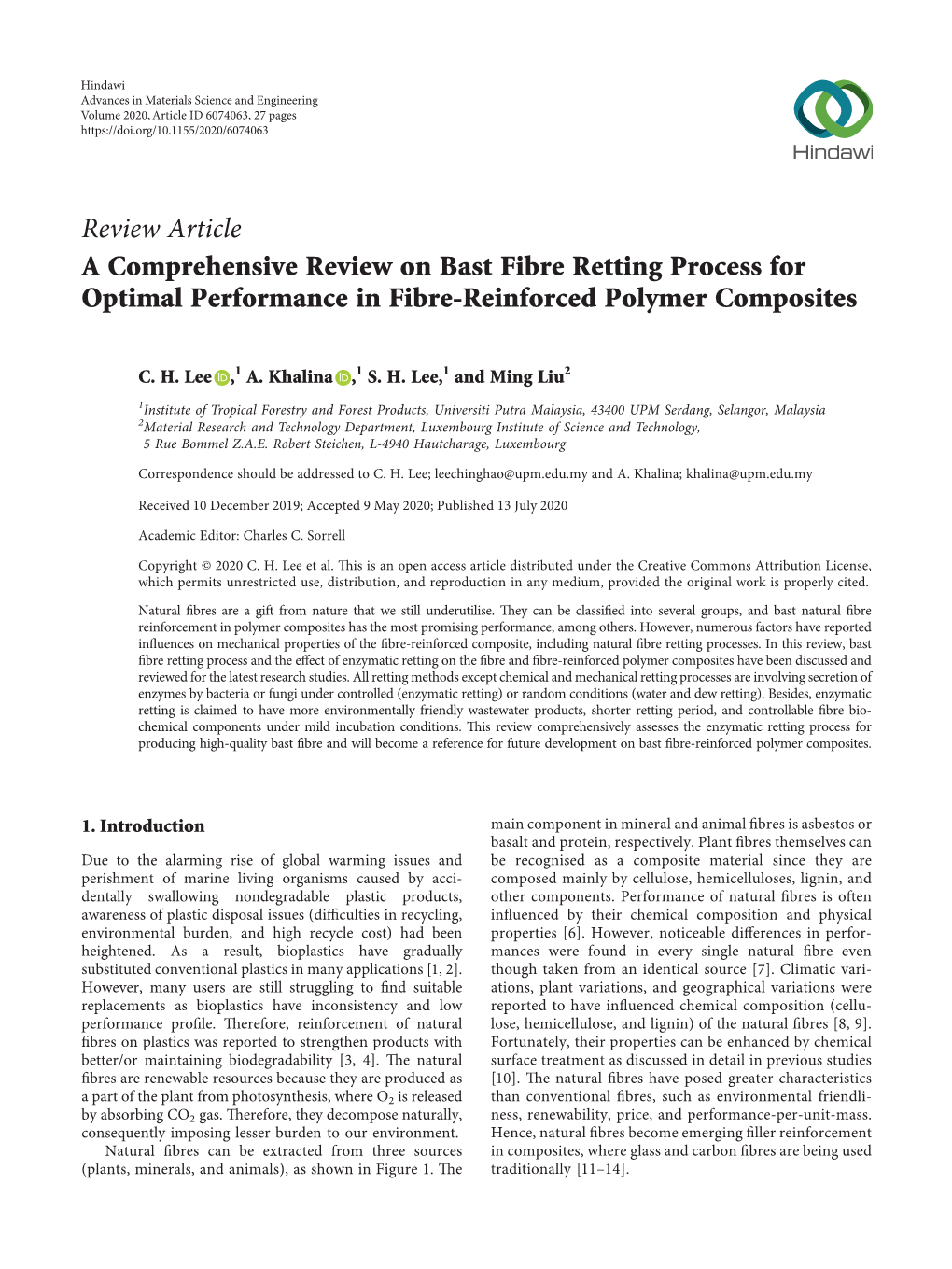 A Comprehensive Review on Bast Fibre Retting Process for Optimal Performance in Fibre-Reinforced Polymer Composites