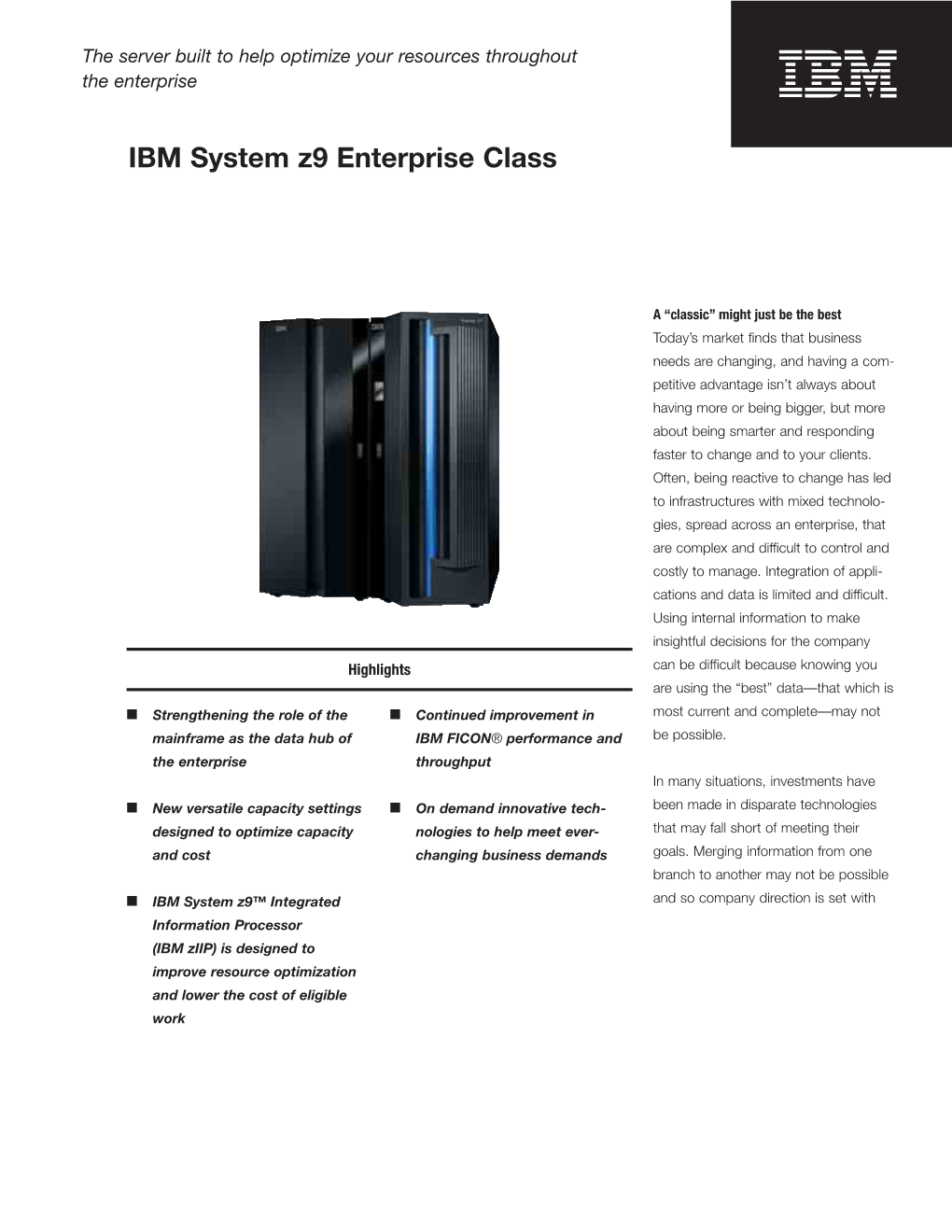 IBM System Z9 Enterprise Class