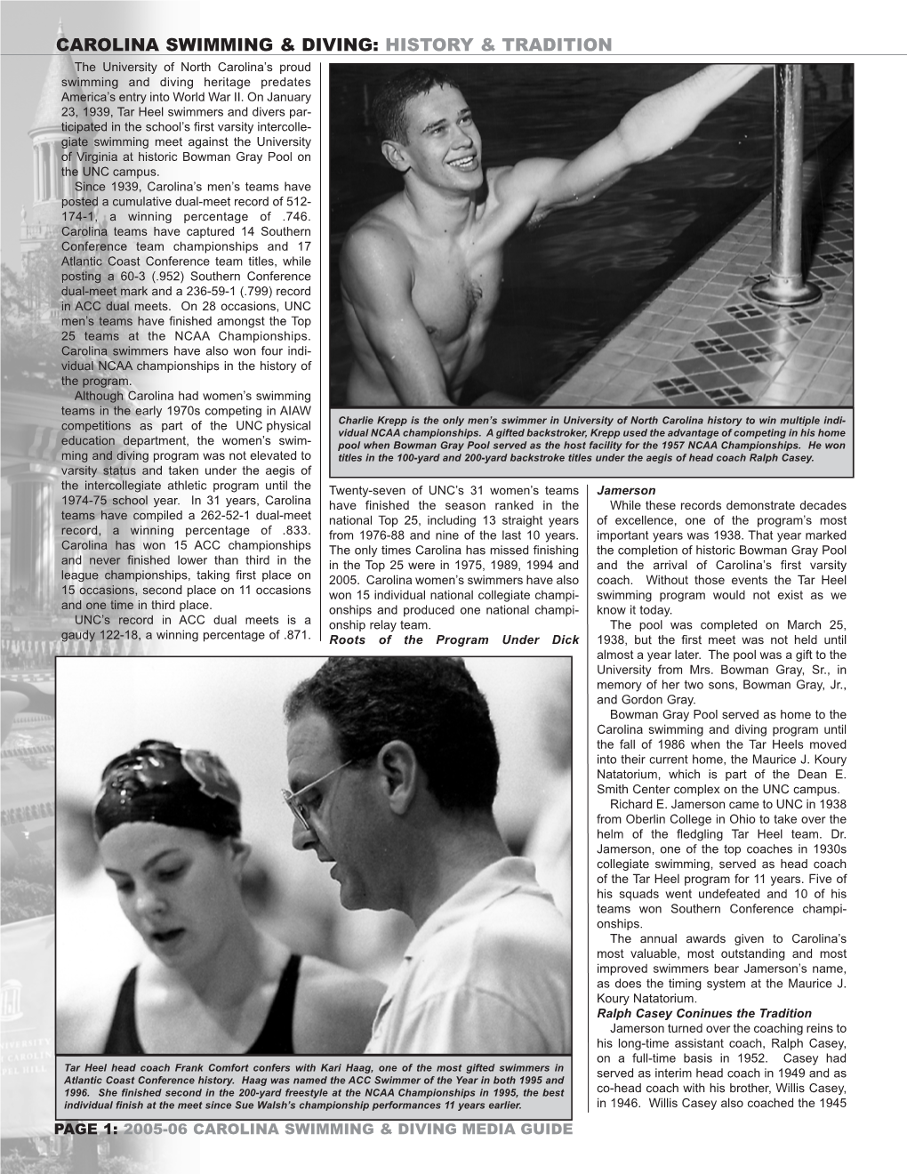 2004-05 Swimming Brochure