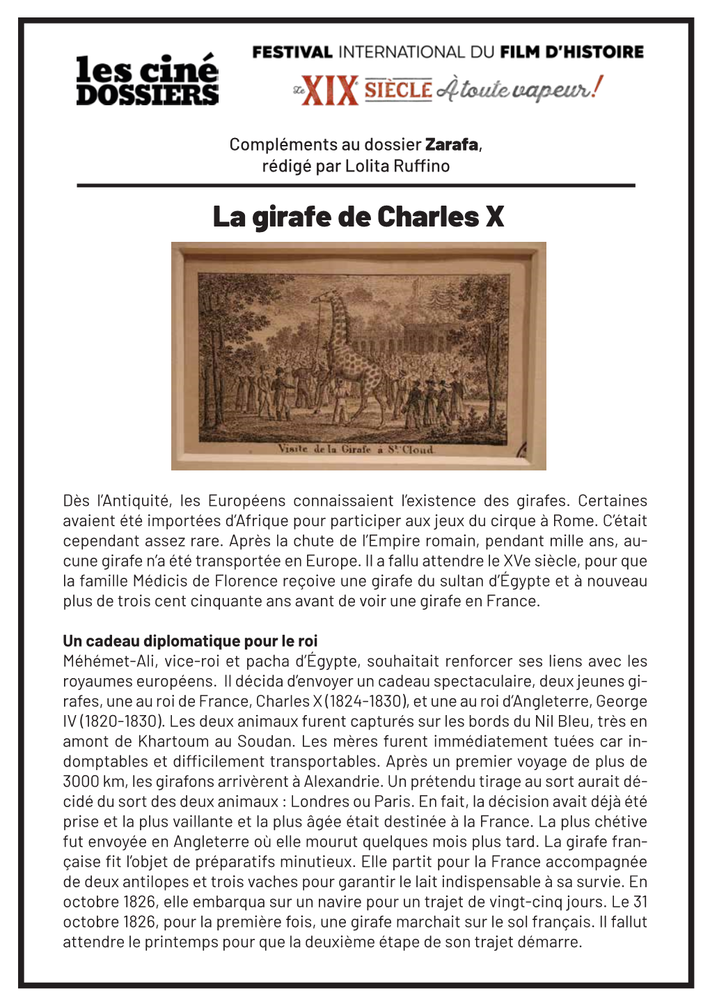 La Girafe De Charles X