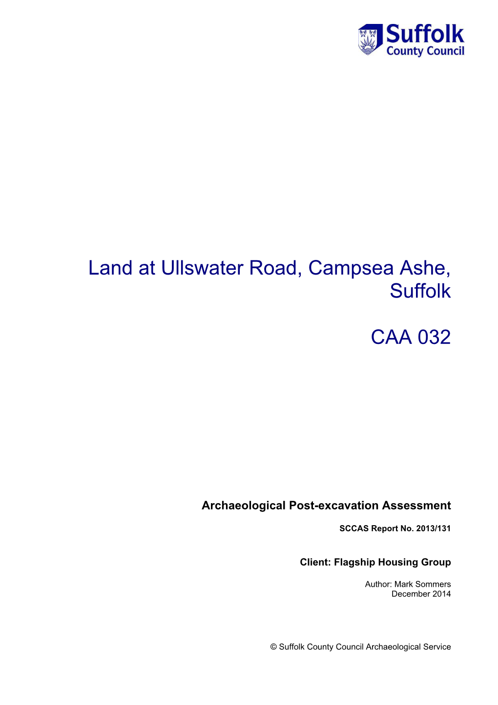 Land at Ullswater Road, Campsea Ashe, Suffolk CAA