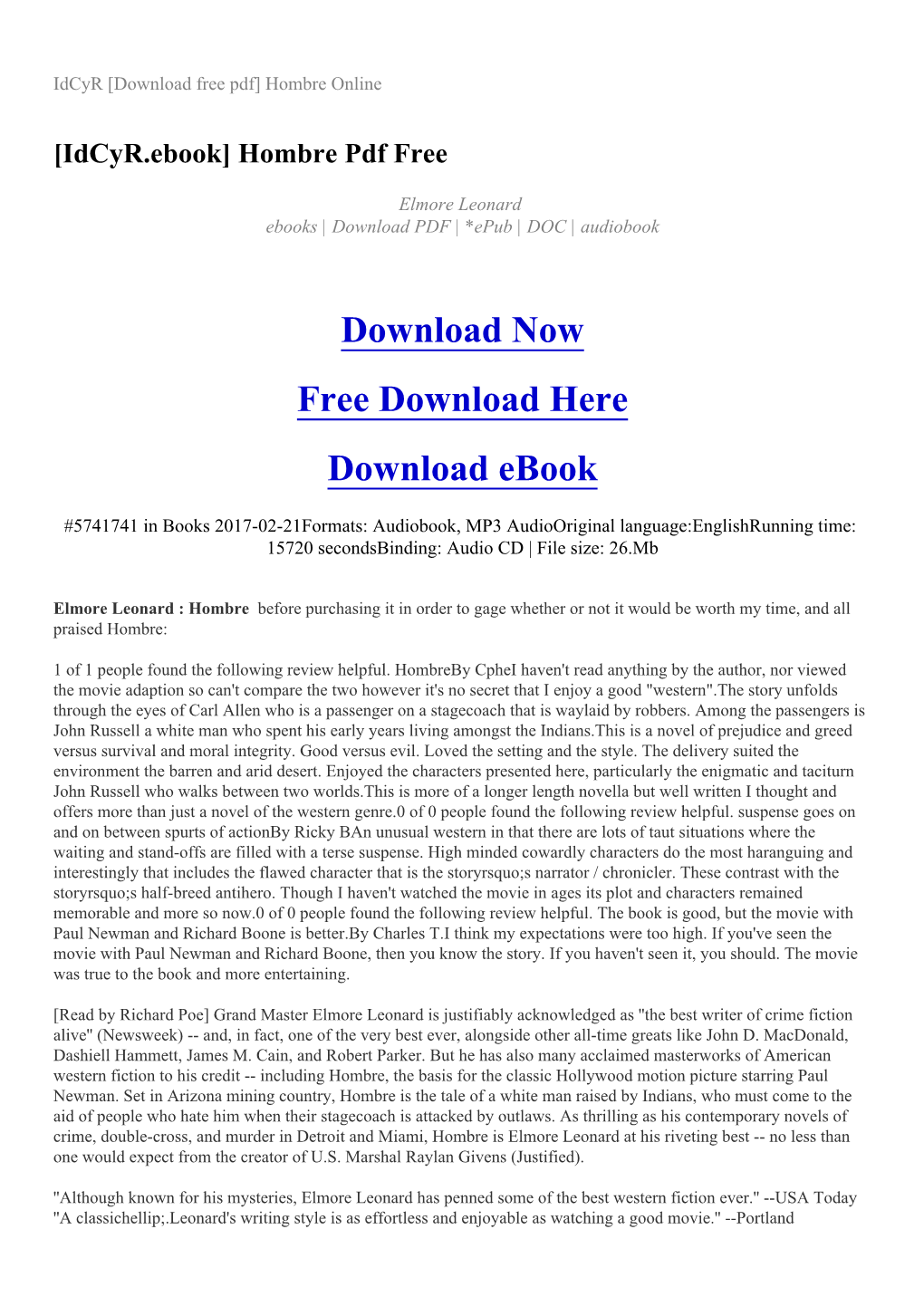 [Idcyr.Ebook] Hombre Pdf Free