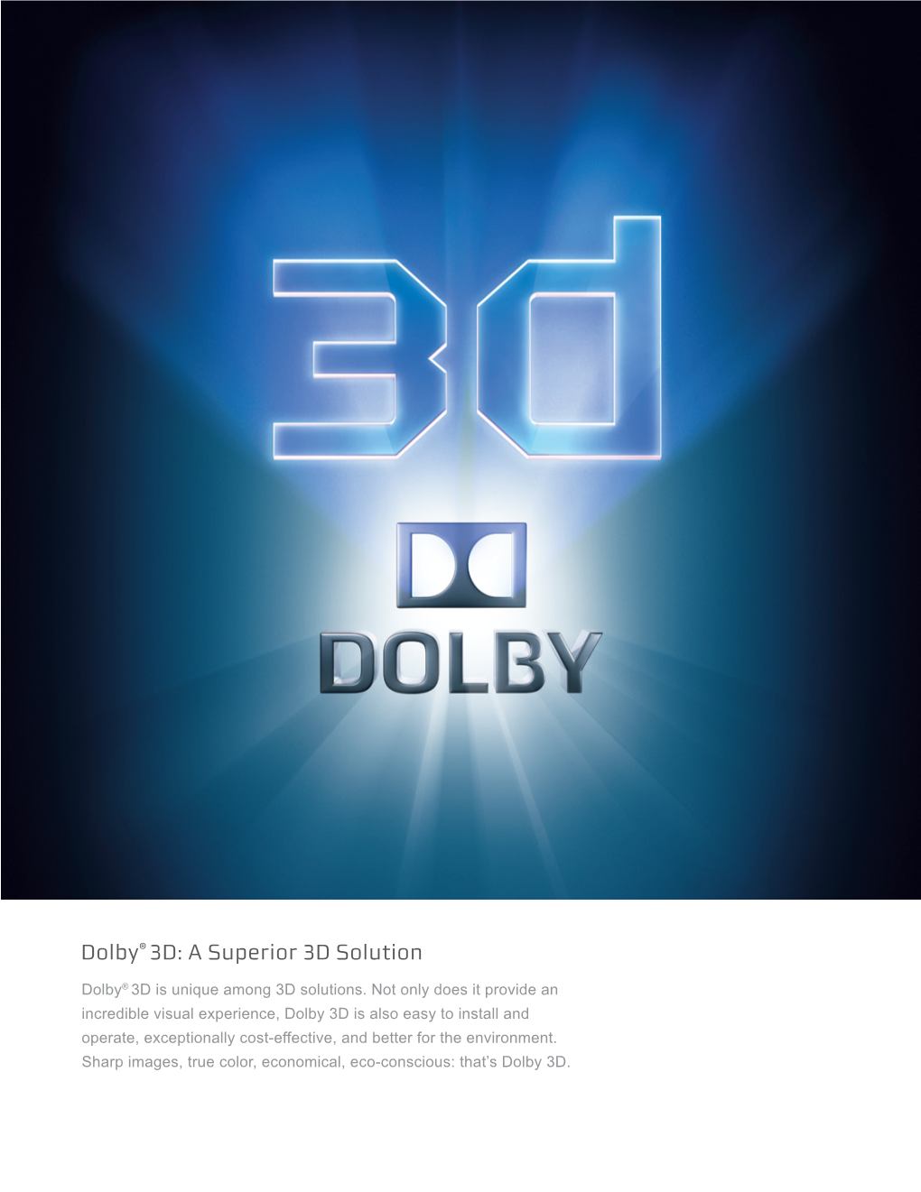 Dolby 3D Brochure