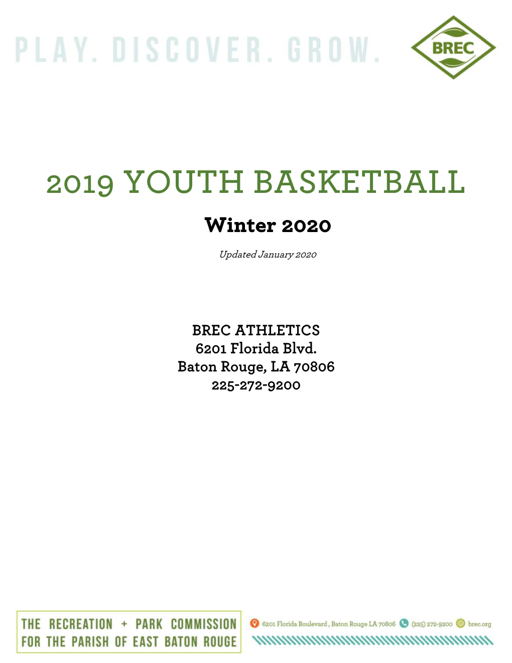 2019 YOUTH BASKETBALL Winter 2020