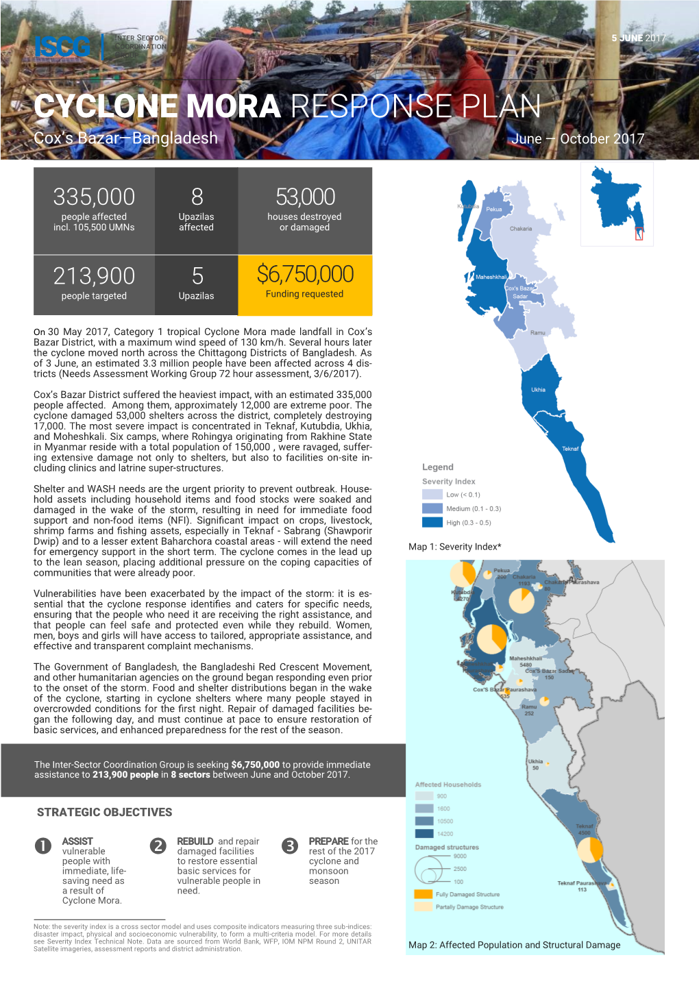 CYCLONE MORA RESPONSE PLAN Cox’S Bazar—Bangladesh June — October 2017