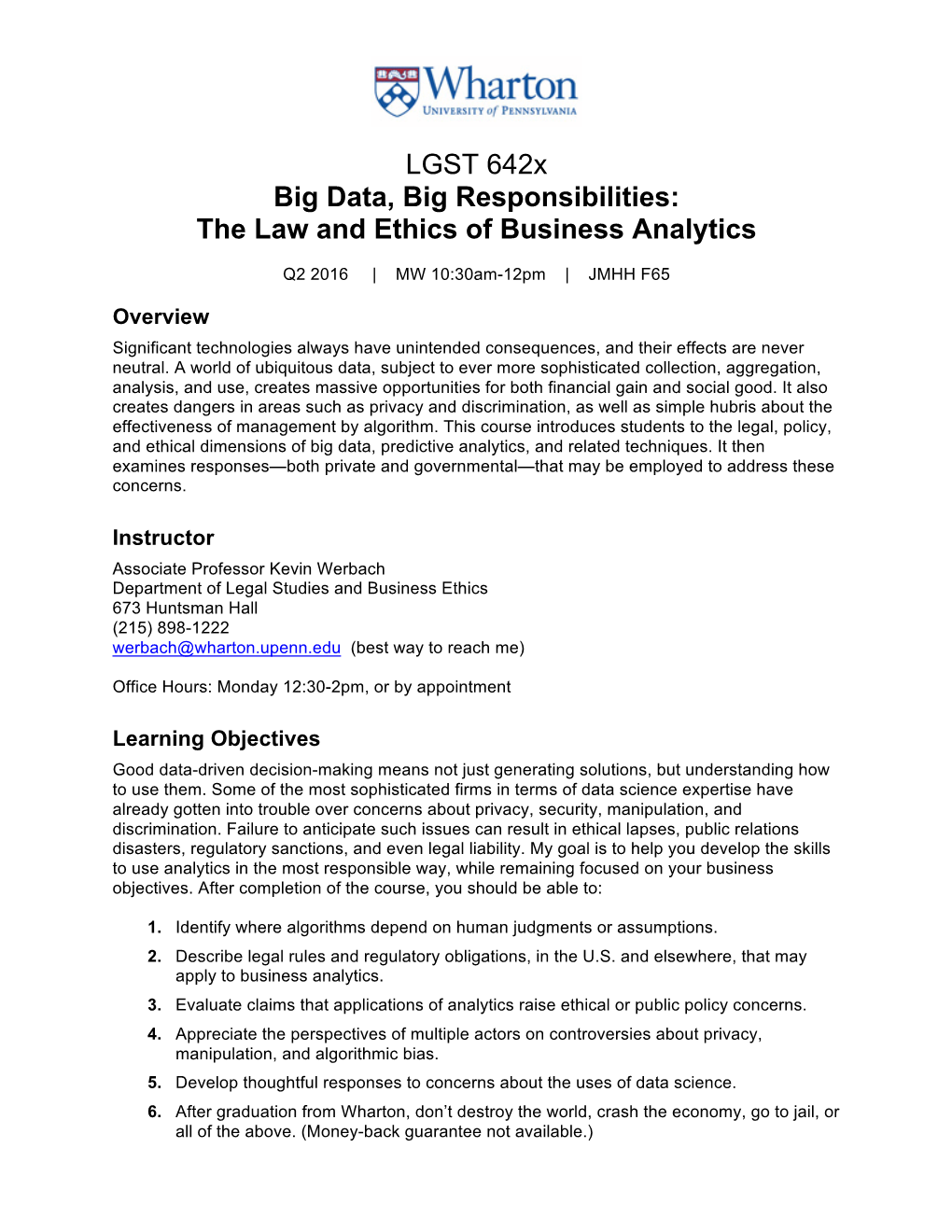 LGST 642X Q2 2016 Syllabus 101816