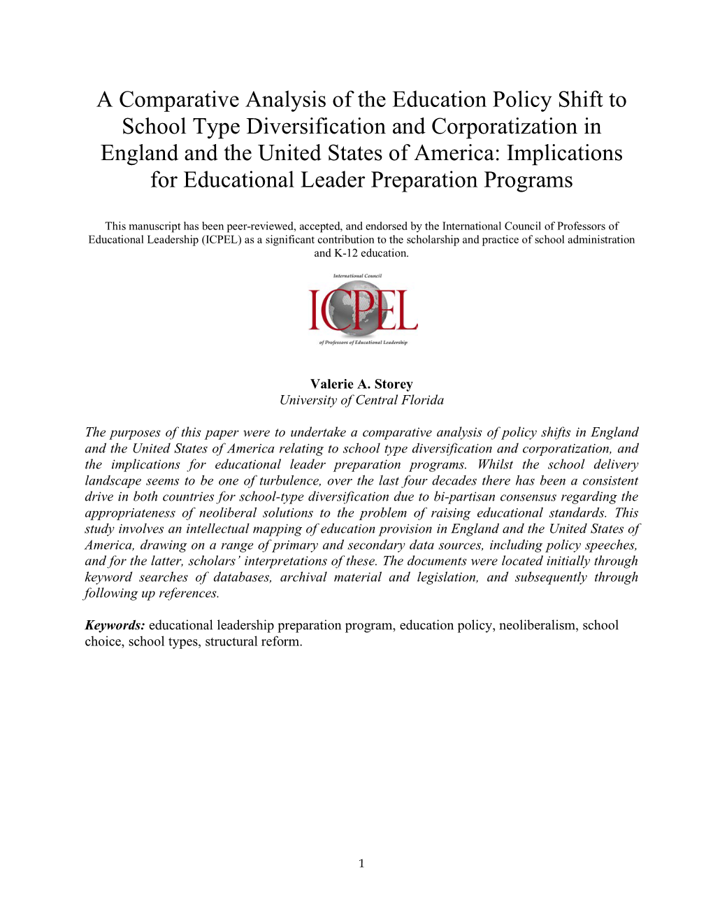 A Comparative Analysis of the Education Policy Shift to School