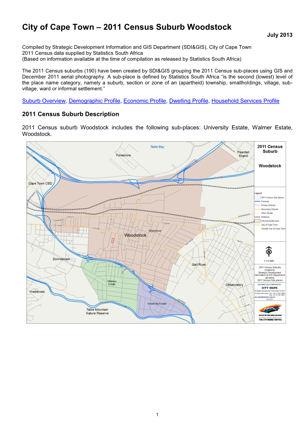 2011 Census Suburb Woodstock July 2013