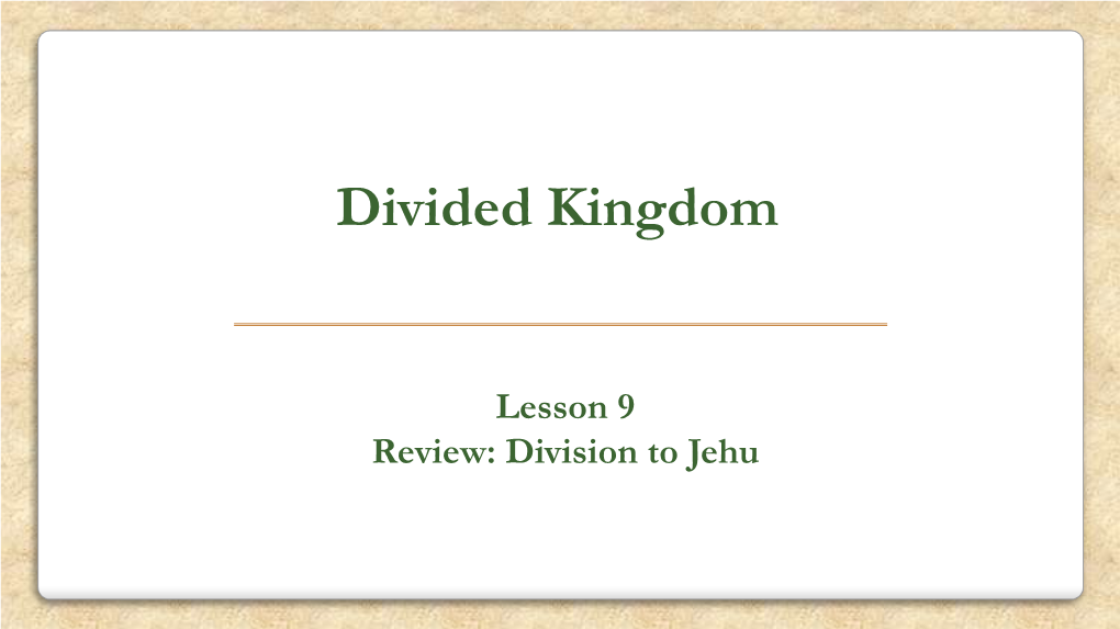 Divided Kingdom