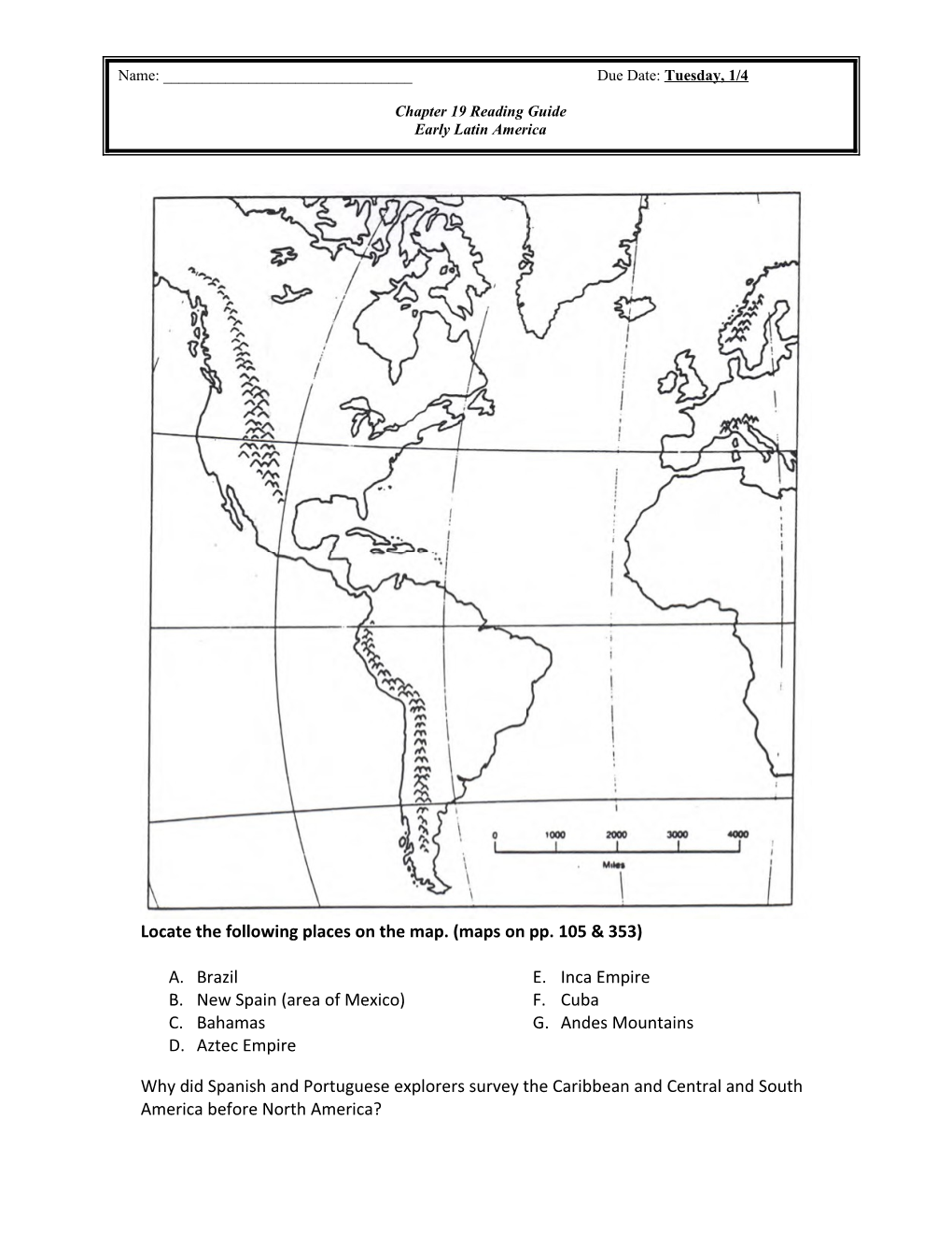 Locate the Following Places on the Map. (Maps on Pp. 105 & 353)