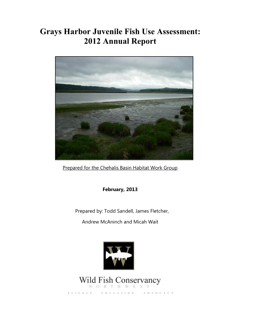 Grays Harbor Juvenile Fish Use Assessment: 2012 Annual Report