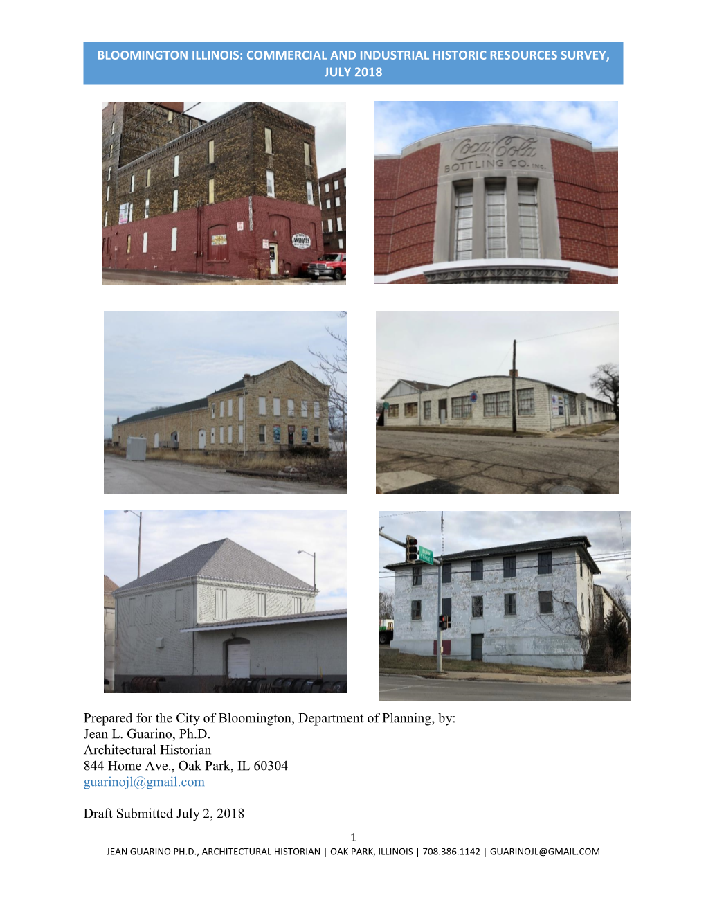 Commercial and Industrial Historic Resources Survey, July 2018