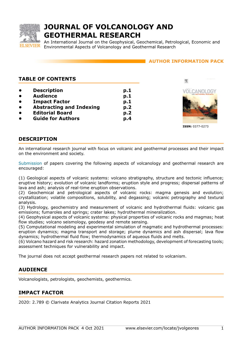 Journal of Volcanology and Geothermal Research