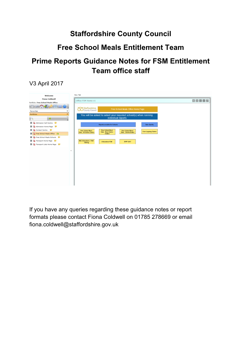 Free School Meal Prime Guidance Notes