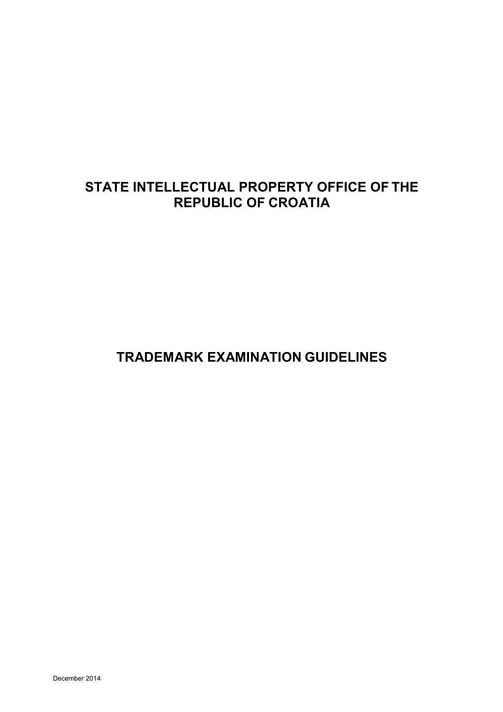 Trademark Examination Guidelines