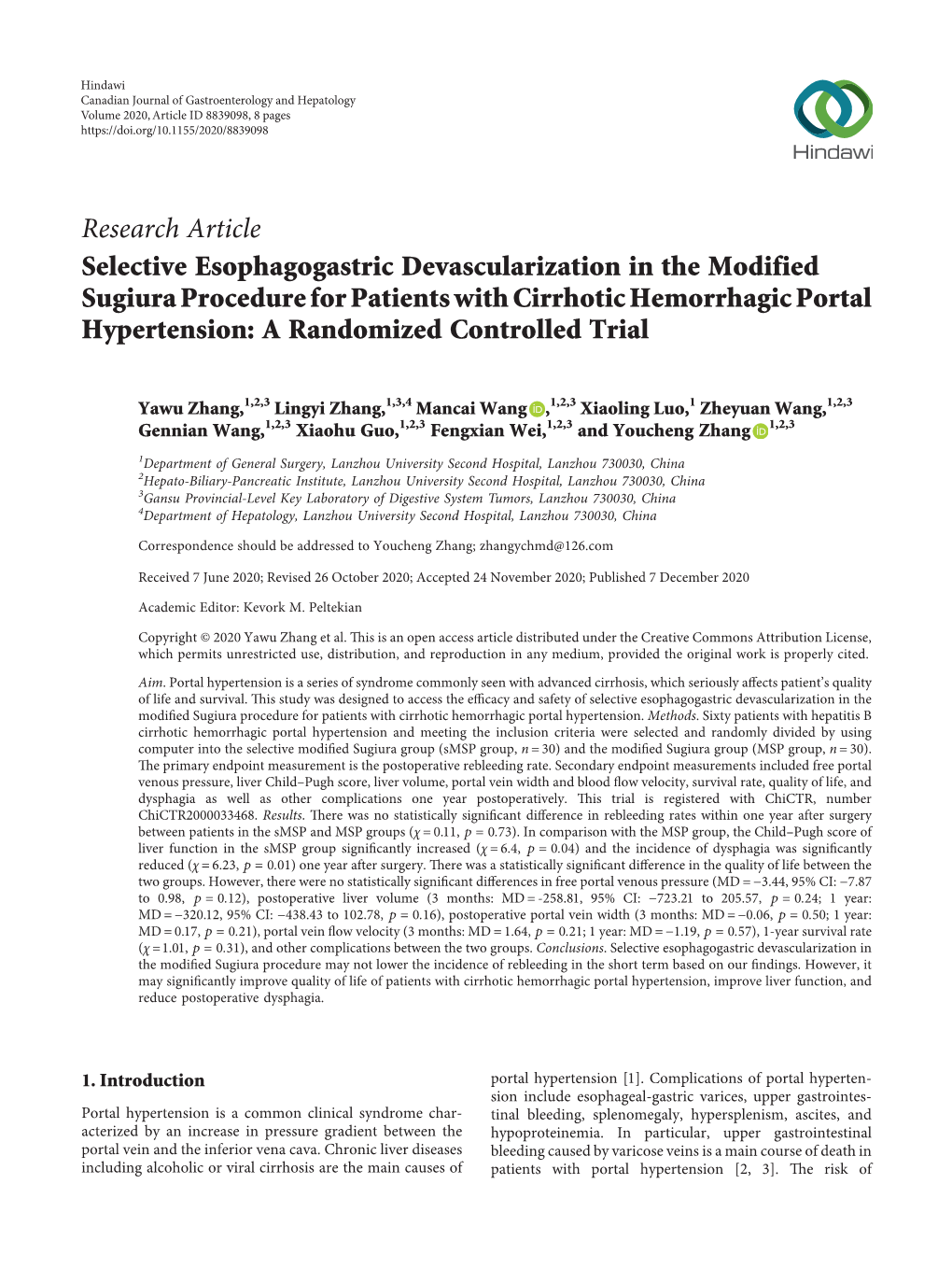 Selective Esophagogastric Devascularization in the Modified