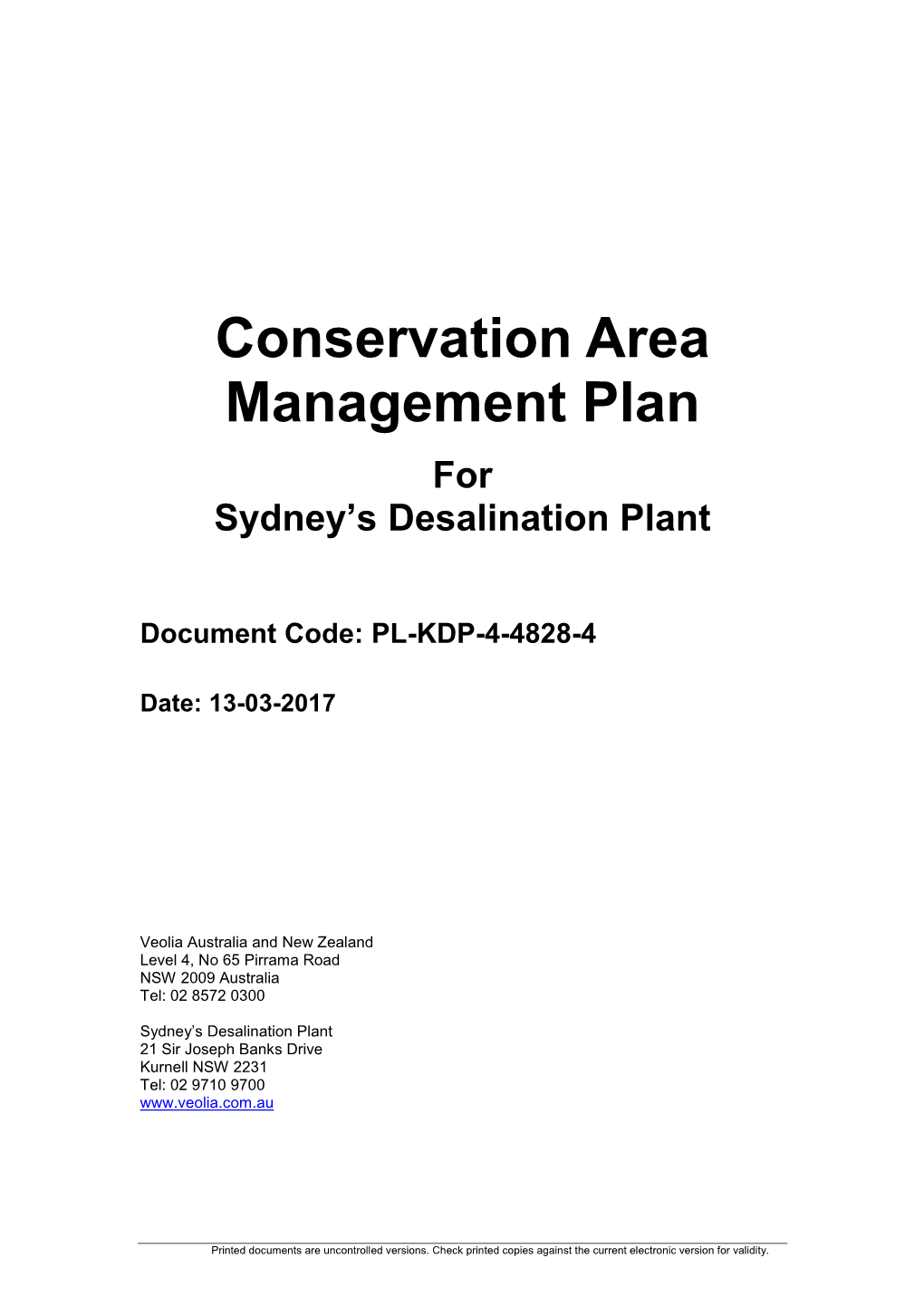 Conservation Area Management Plan