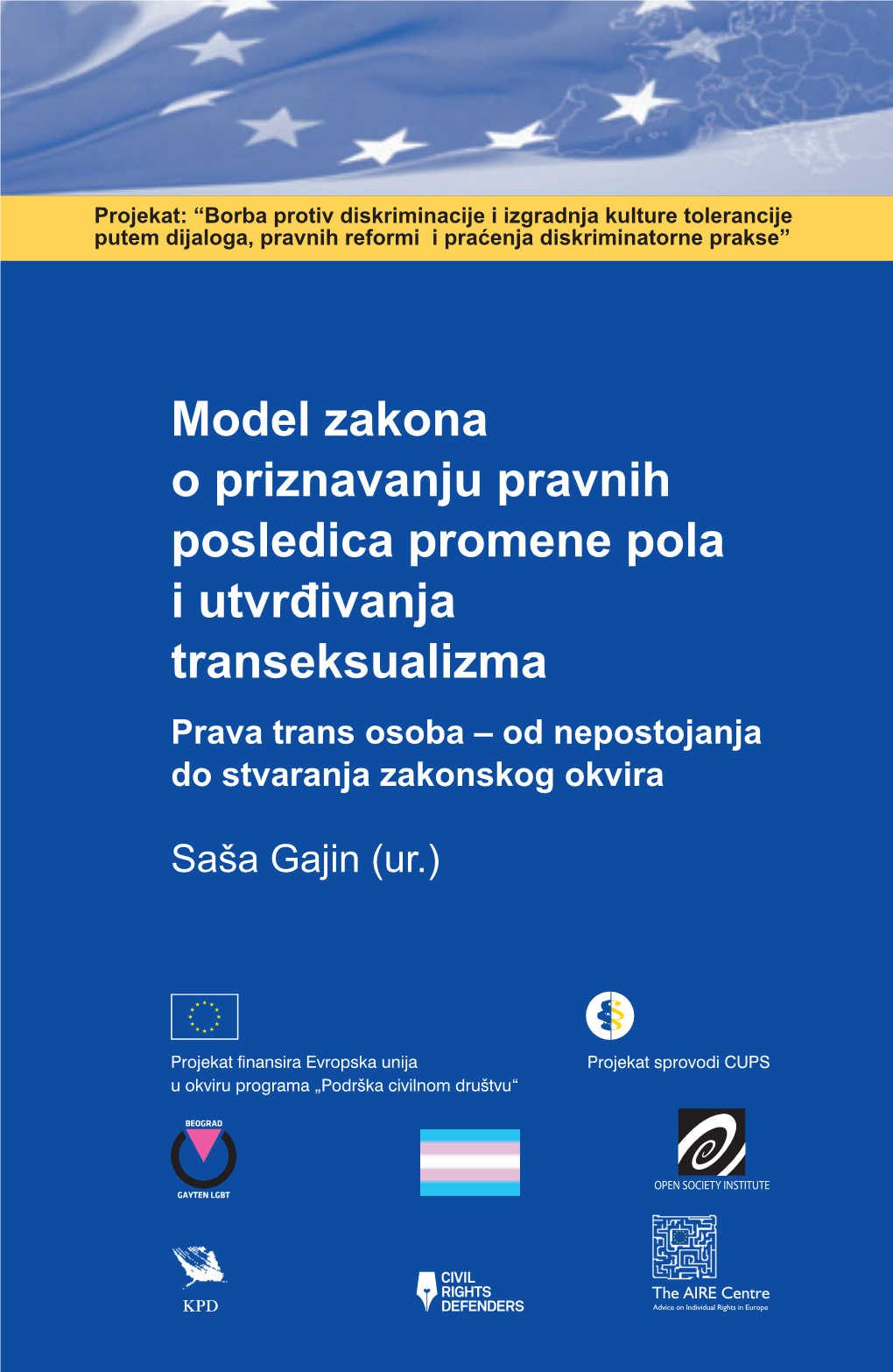 Model Zakona O Priznavanju Pravnih Posledica Promene Pola I