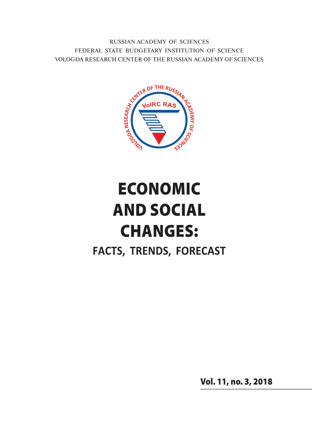 Economic and Social Changes: Facts, Trends, Forecast