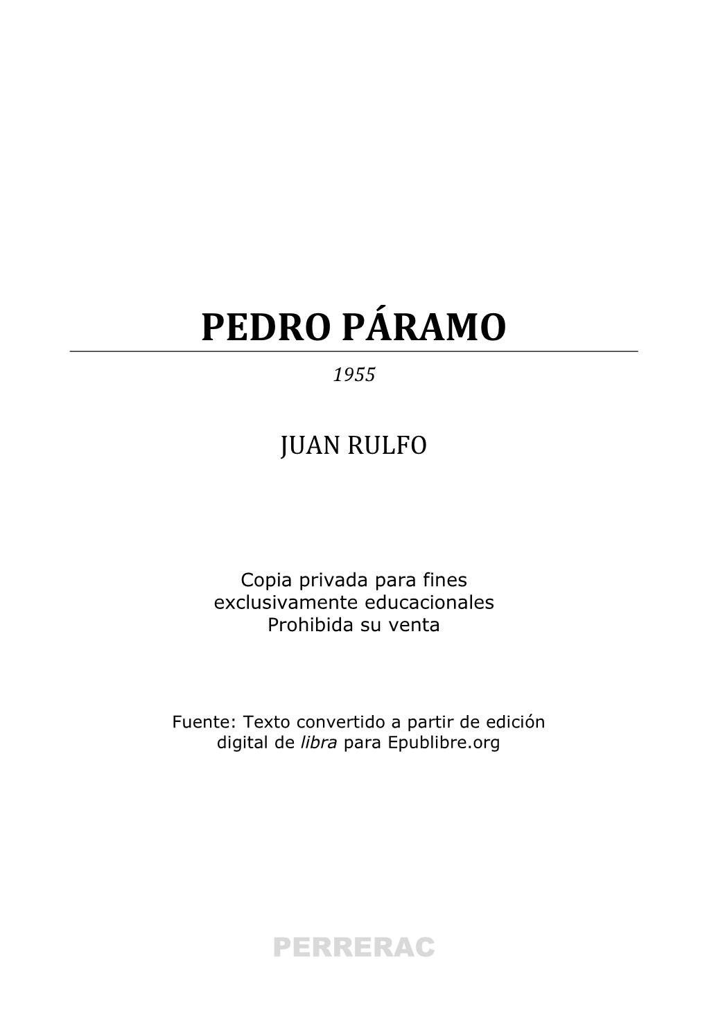 Pedro Paramo