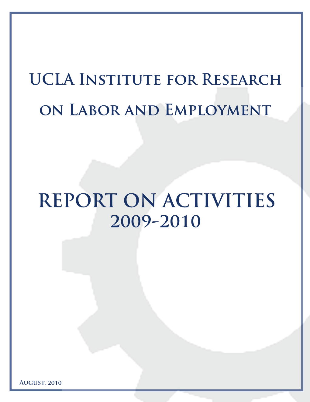 Report on Activities 2009-2010