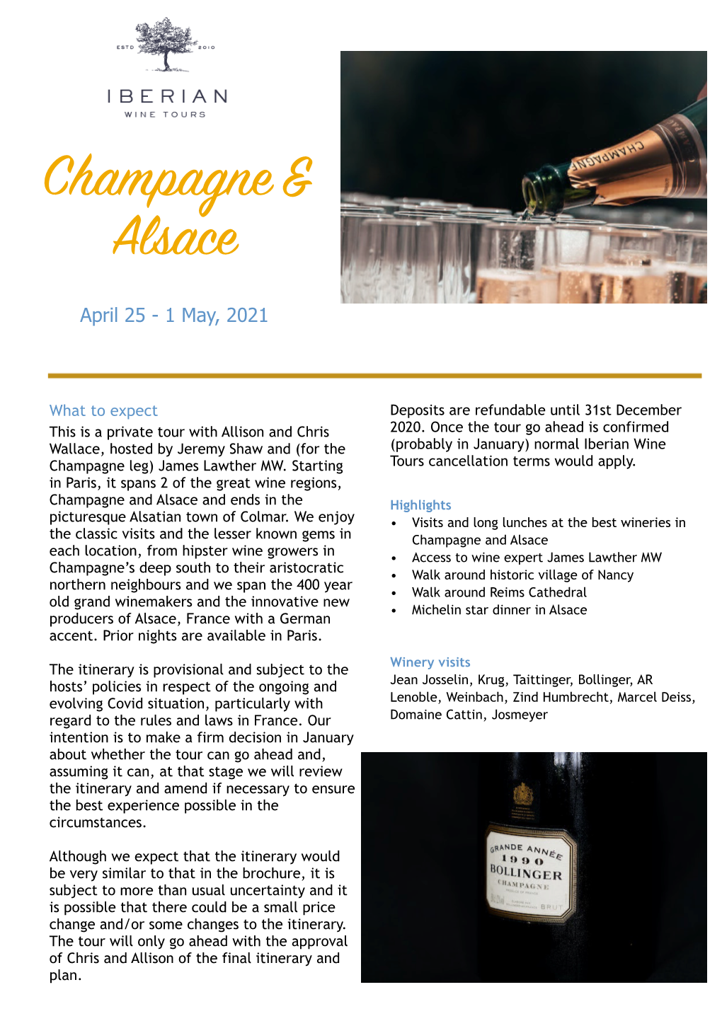 Champagne & Alsace 2021 Brochure